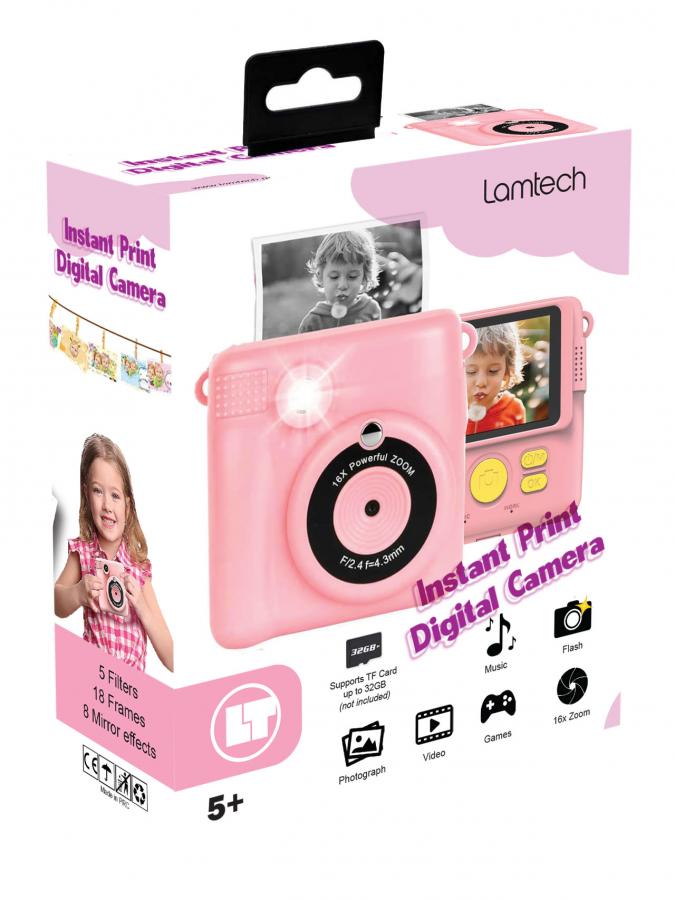 LAMTECH KID INSTANT CAMERA WITH FLASH PINK