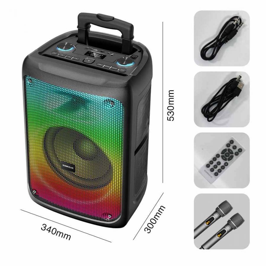 SONICGEAR RGB HDA KARAOKE SPEAKER 110W HYPERBOX 1200 PRO BLACK