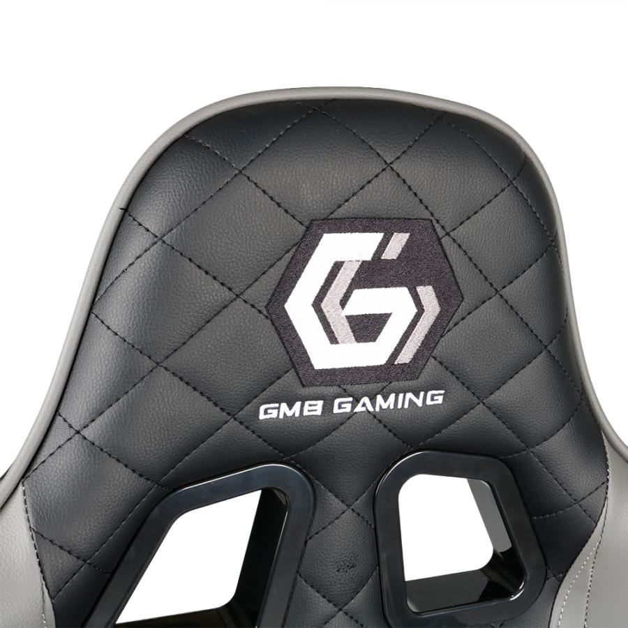 GEMBIRD GAMING PVC LEATHER CHAIR WITH PILLOWS BLACK GREY
