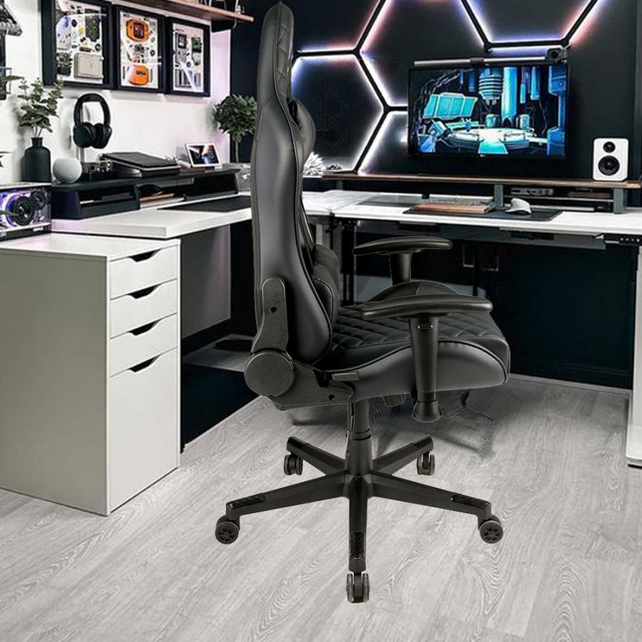 GEMBIRD GAMING PVC LEATHER CHAIR WITH PILLOWS BLACK