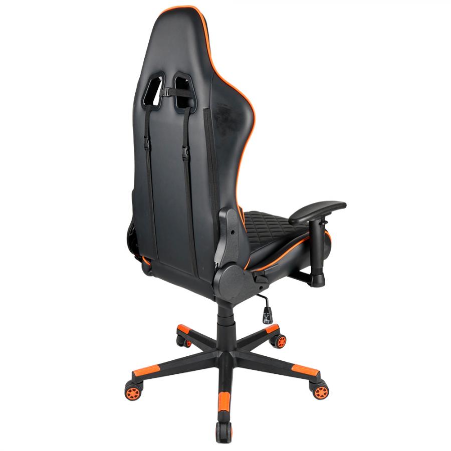 GEMBIRD GAMING PVC LEATHER CHAIR WITH PILLOWS BLACK ORANGE