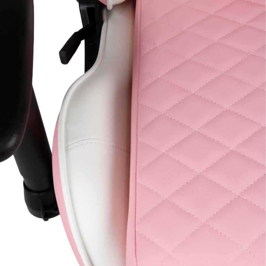 GEMBIRD GAMING PVC LEATHER CHAIR WITH PILLOWS WHITE PINK