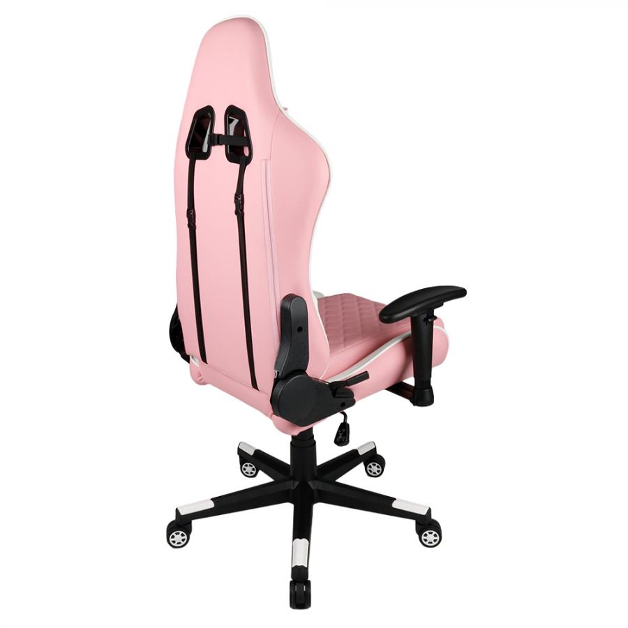 GEMBIRD GAMING PVC LEATHER CHAIR WITH PILLOWS WHITE PINK