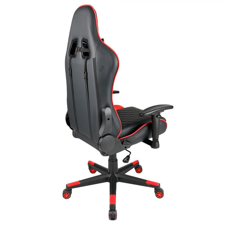 GEMBIRD GAMING PVC LEATHER CHAIR WITH PILLOWS BLACK RED