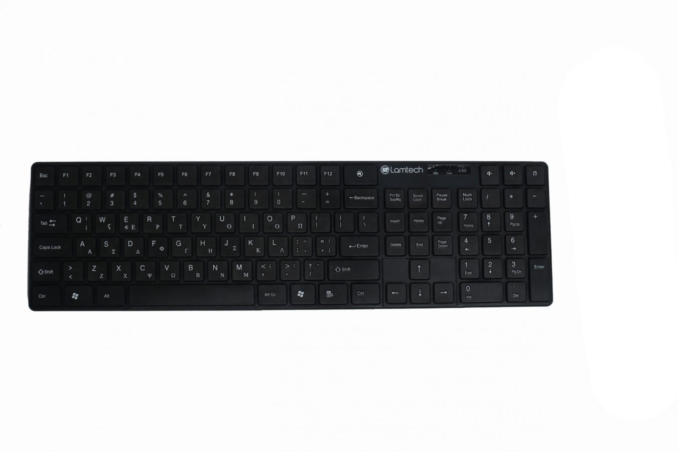 LAMTECH 2.4G WIRELESS FULL SIZE  KEYBOARD 105 KEYS GR LAYOUT BLACK