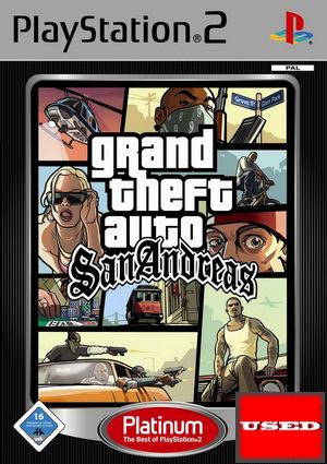 Grand Theft Auto: San Andreas (Plat) PS2 USED (No Manual)