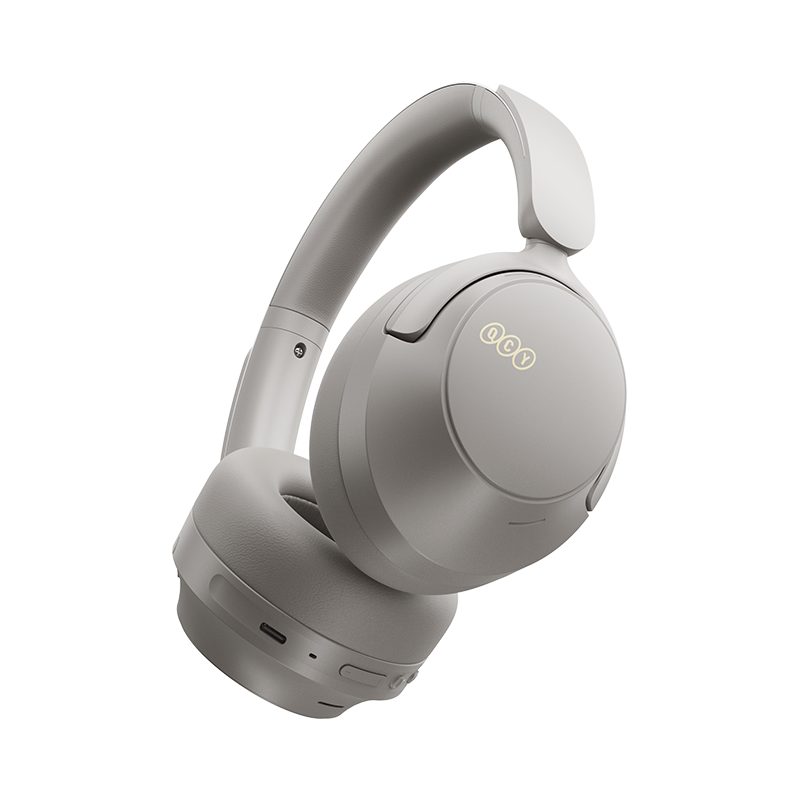 QCY H3S Headset Grey - Type-C & Bluetooth 6.0 ANC iOS/Android Call Noise Cancelling Headphones 102h