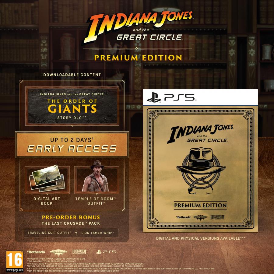 Indiana Jones and the Great Circle Premium Edition  PS5 NEW