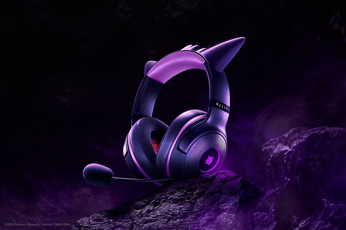 Kraken Kitty V2 Gengar Pokemon Ed. – RGB – USB 7.1 Gaming Headset – Purple Ears – PC / PS5 / SWITCH