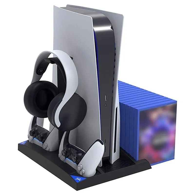 ipega Vertical Stand  for PS5 (Cooling Fan/Charging Dock/Headphone Stand/Game Storage) NEW (PG-P5013B)