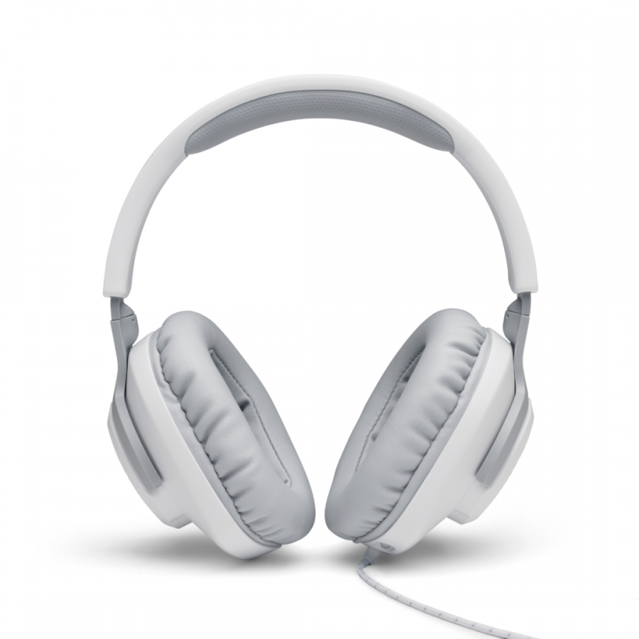 ----JBL Quantum 100, Over-Ear Wired Gaming Headset (White)---