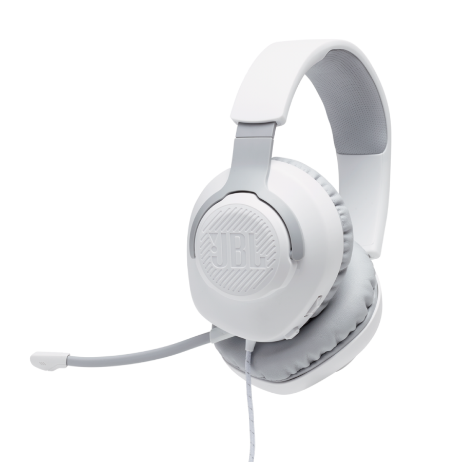 ----JBL Quantum 100, Over-Ear Wired Gaming Headset (White)---