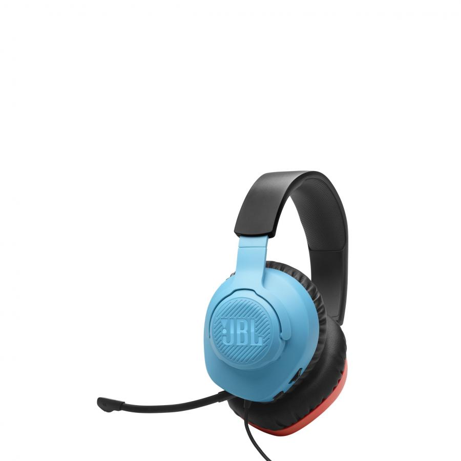 JBL Quantum 100N, Nintendo Over-Ear Wired Gaming Headset (Blue/Red)