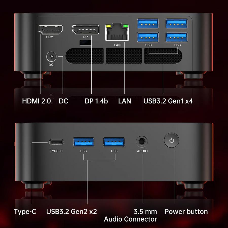ACEMAGIC MINI PC AMD RYZEN3 3300U 16GB DDR4 ROM 512GB WIN11PRO BLACK