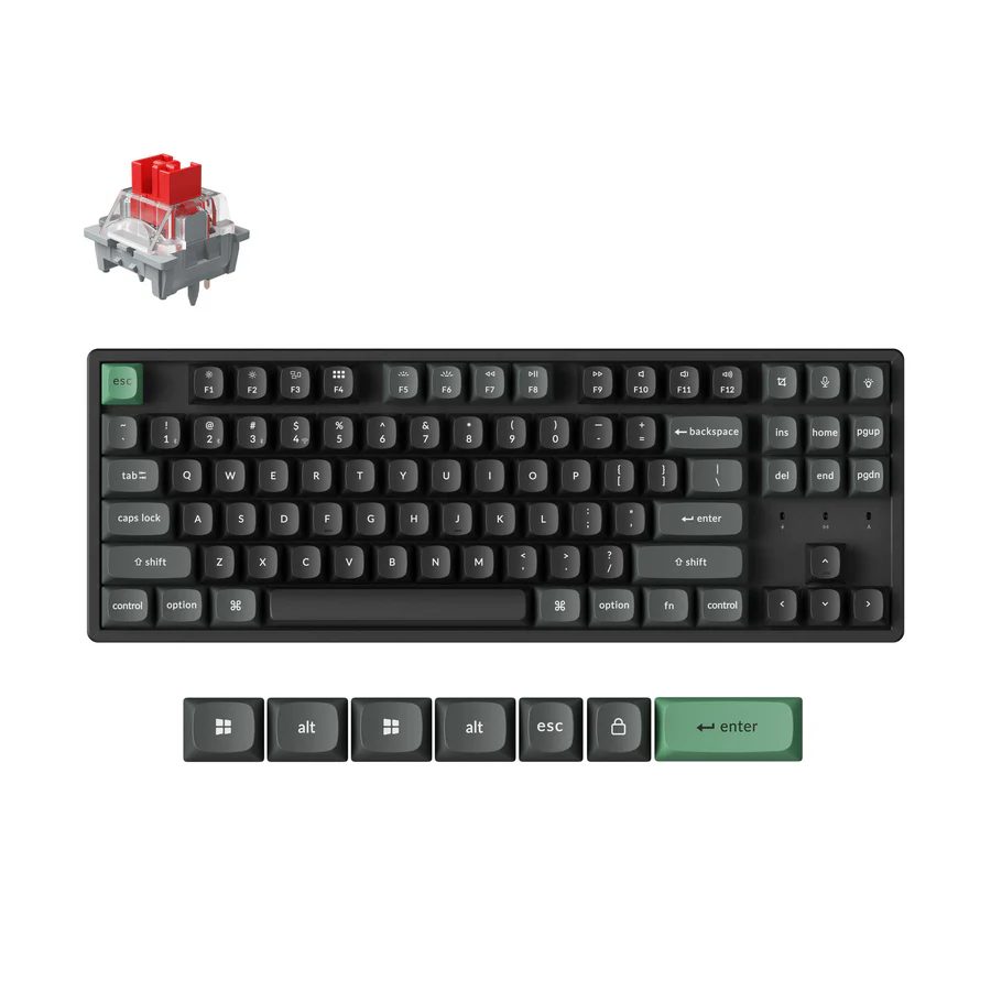 Keychron K8 Ultra (K8U-J1) ZMK Wireless 8K Mechanical Keyboard Red Switch (Hot-Swap) 80% Us Layout