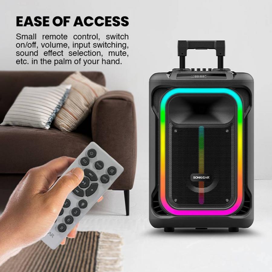 SONICGEAR RGB HDA KARAOKE SPEAKER 240W HYPERBOX 1500 PRO BLACK