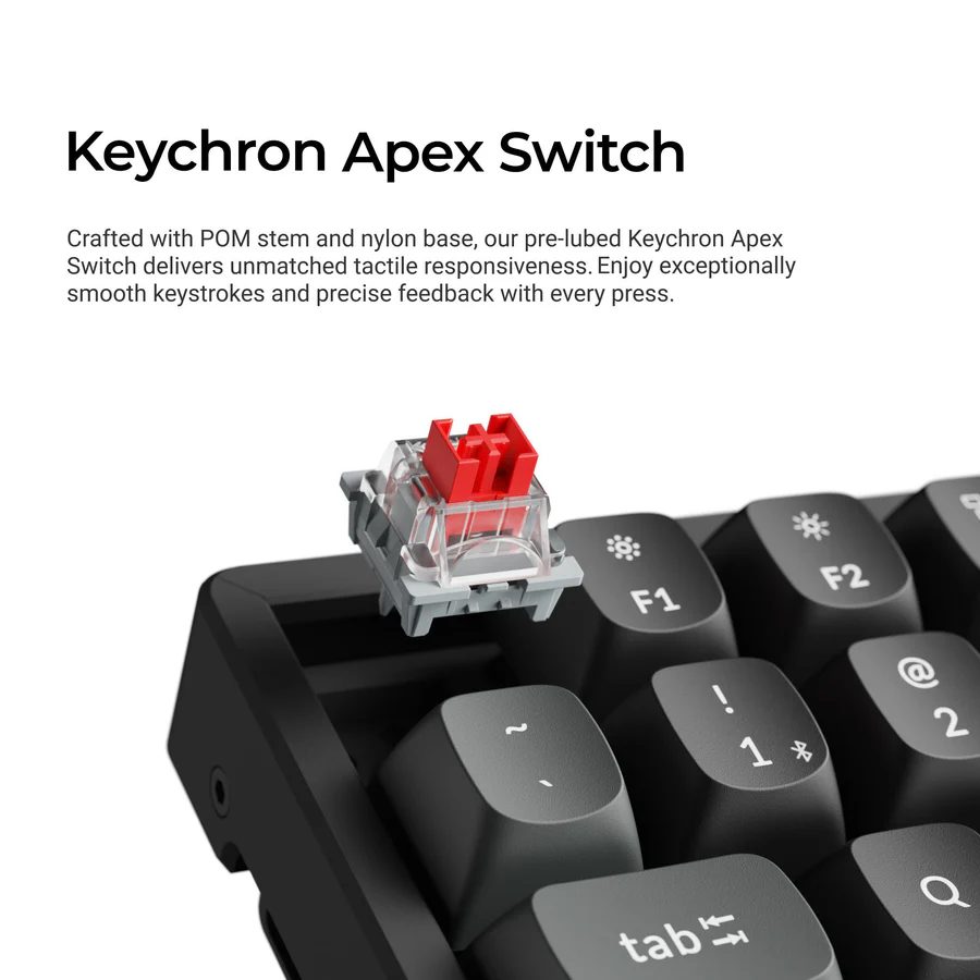 Keychron K2 Ultra (K2U-J1) ZMK Wireless 8K Mechanical Keyboard Red Switch (Hot-Swap) 75% Us Layout
