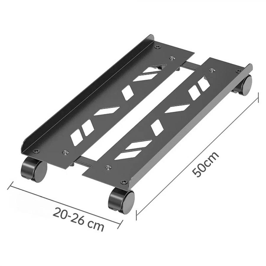 LAMTECH ADJUSTABLE PC STAND WITH WHEELS MAX 30KG BLACK