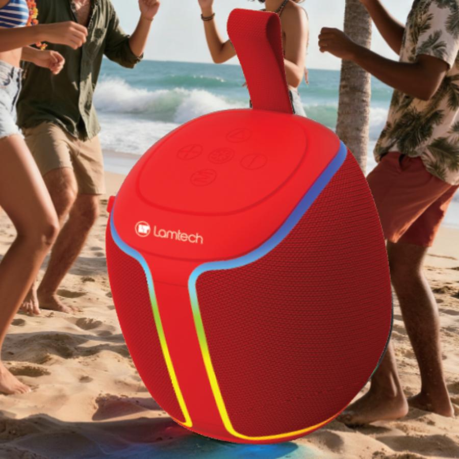 LAMTECH RGB DETACHABLE WIRELESS SPEAKERS 5W RED