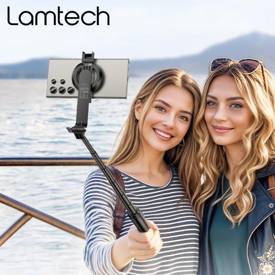 LAMTECH 2-IN-1 MAGNETIC BT5.2 LIVE BROADCAST HOLDER 1.5M BLACK