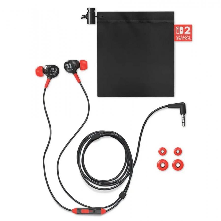PowerA Wired Earbuds Black Nintendo Switch 2 NEW
