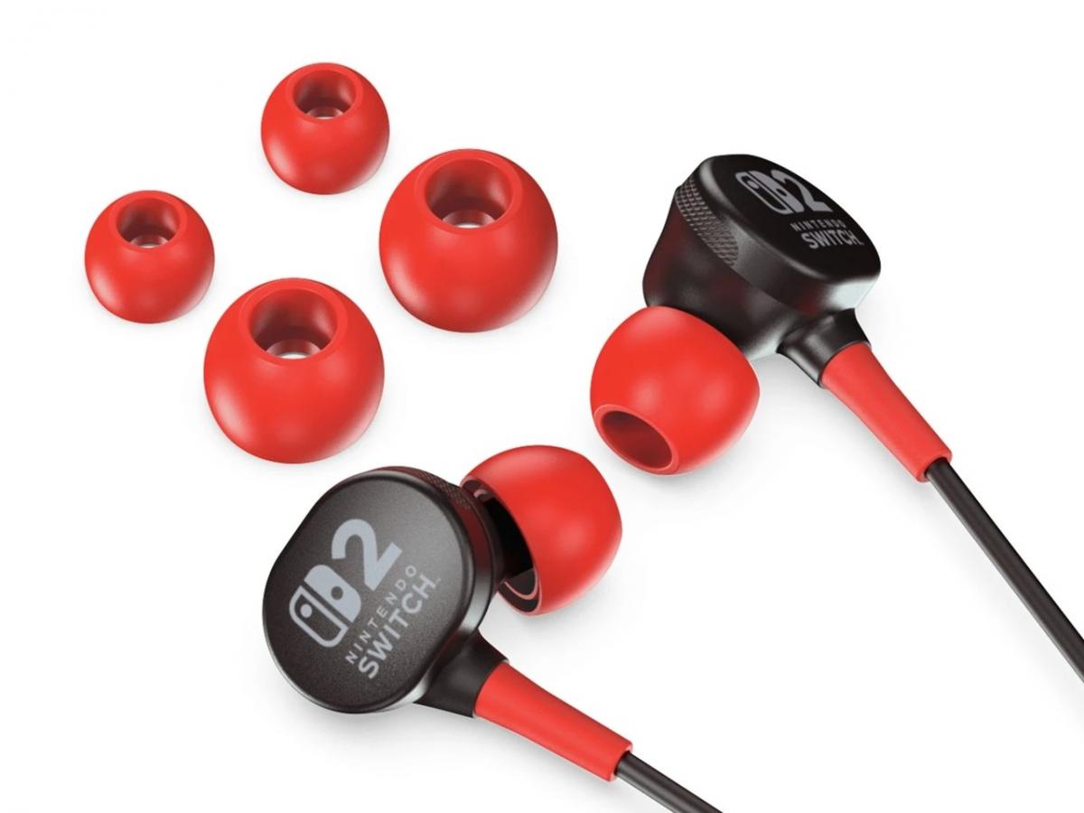 PowerA Wired Earbuds Black Nintendo Switch 2 NEW