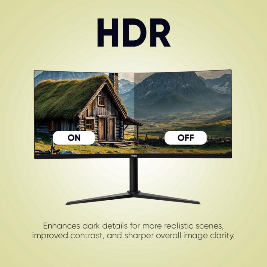 ARMAGGEDDON CURVED ULTRA WIDE GAMING MONITOR 34' PIXXEL+ XTREME SERIES SUPER G180 G-SYNC BLACK
