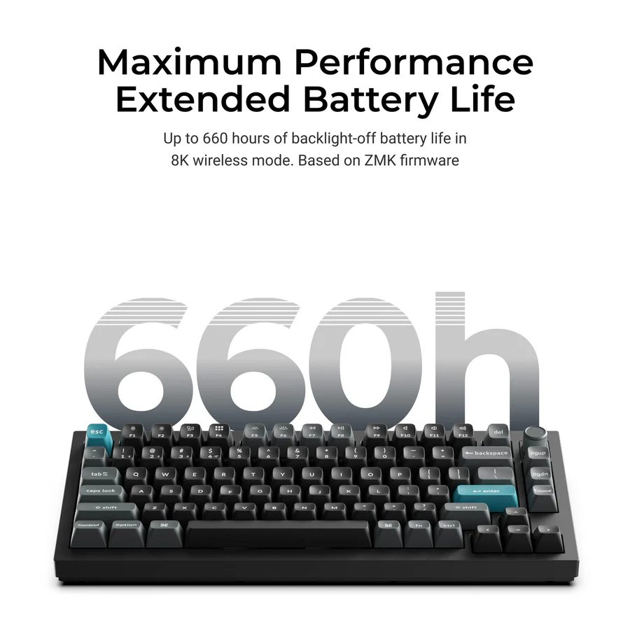 Keychron Q1 Ultra (Q1U-M4) ZMK RGB 8K Wireless Custom Mechanical Keyboard-Banana Switch 75% US