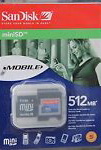 SanDisk miniSD Mobile 512MB