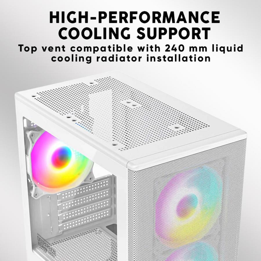 ARMAGGEDDON MICRO ATX CASE WITH 3X CHROMA FANS DEEPFREEZE DUPLEX 2 CHROMA WHITE