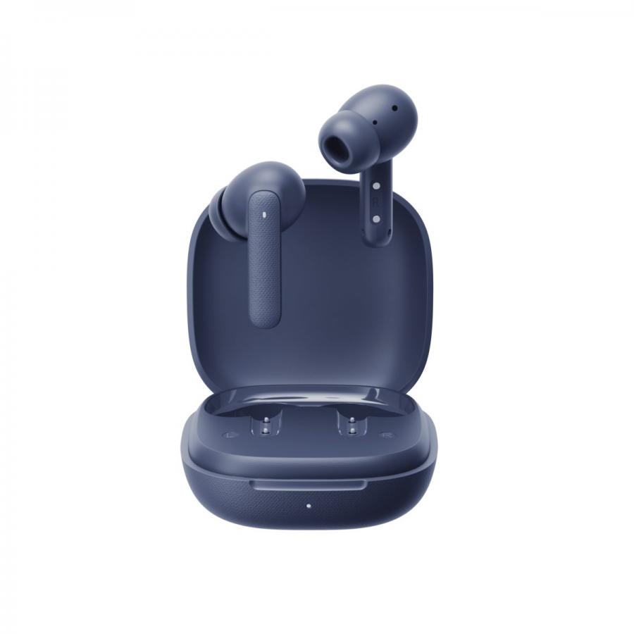 QCY Buds Blue (QT43) - Noise Reduction Clear Calls TWS Earbuds 35h, 10mm dynamic drivers