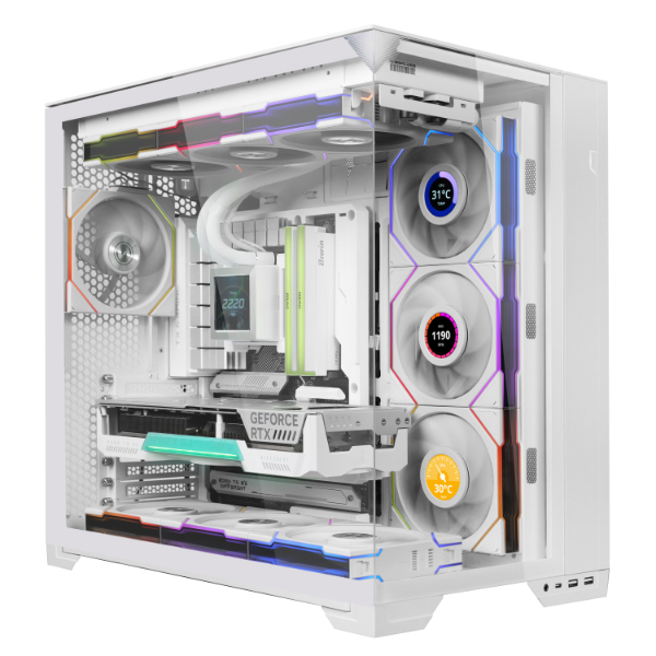 Lian Li UNI FAN TL-LCD Wireless Reverse 120 White (3pcs & controller) Case Fan