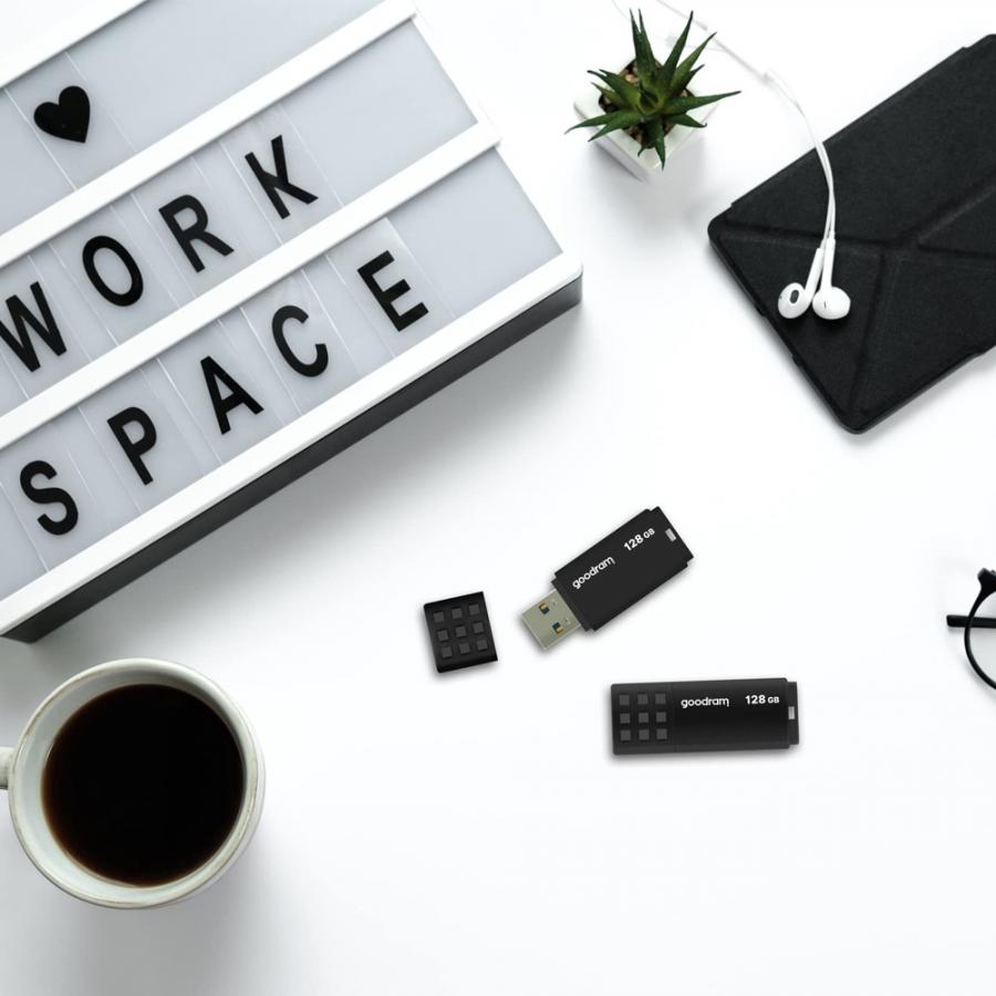 GOODRAM USB3.2 FLASH DRIVE 128GB GEN 1 UME3 BLACK