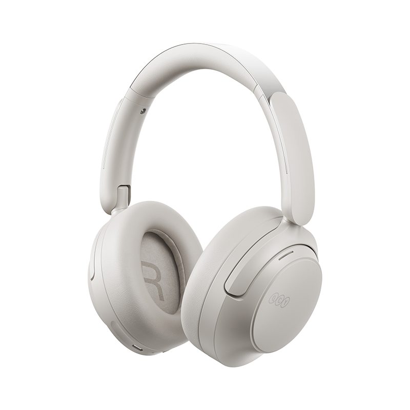 QCY H3S Headset White - Type-C & Bluetooth 6.0 ANC iOS/Android Call Noise Cancelling Headphones 102h