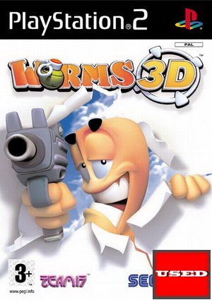 Worms 3D PS2 USED (English Game/Fra Cover)