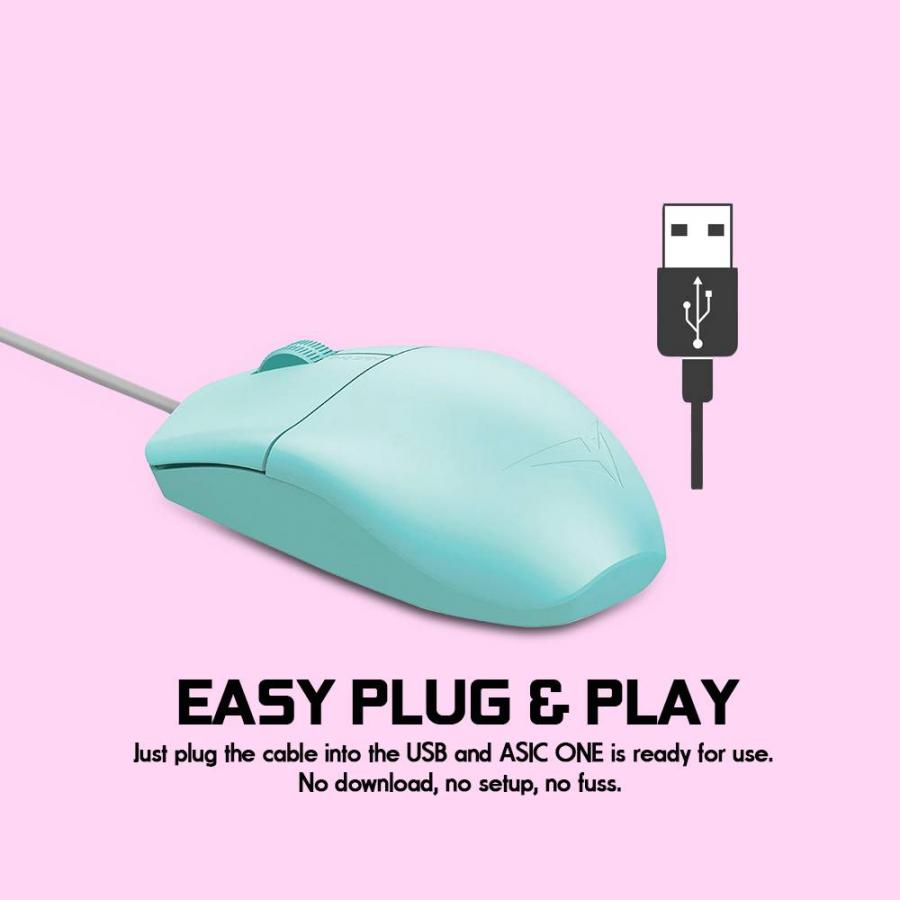 ALCATROZ USB HR OPTICAL MOUSE 1600CPI ASIC ONE PEACH