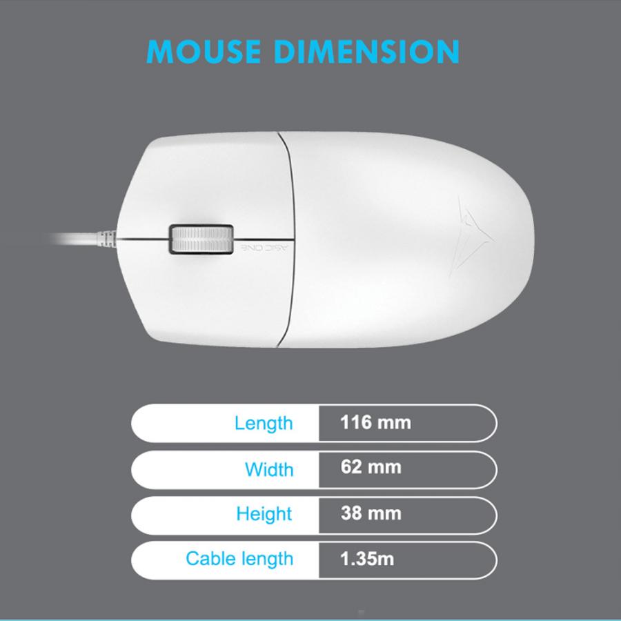 ALCATROZ USB HR OPTICAL MOUSE 1600CPI ASIC ONE PEACH