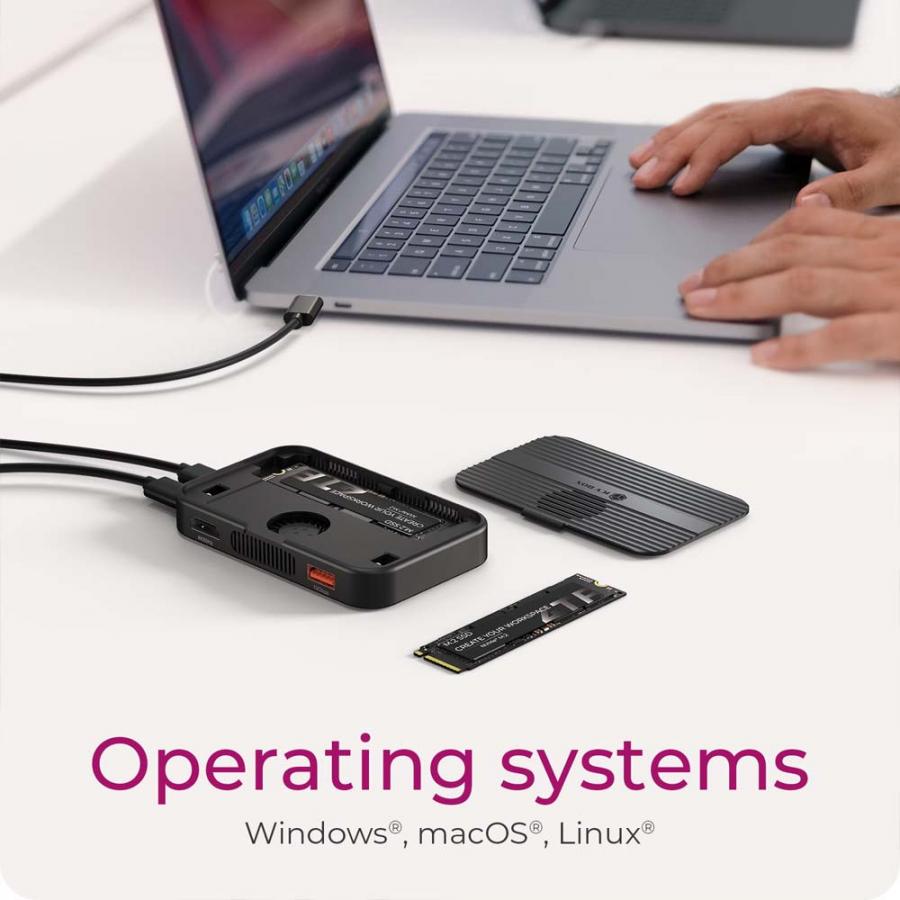ICY BOX 7-in-1 DOCKING STATION WITH MAGNETIC M.2 SSD BAY BLACK