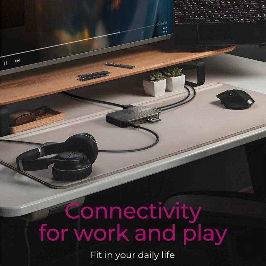 ICY BOX 7-in-1 DOCKING STATION WITH MAGNETIC M.2 SSD BAY BLACK