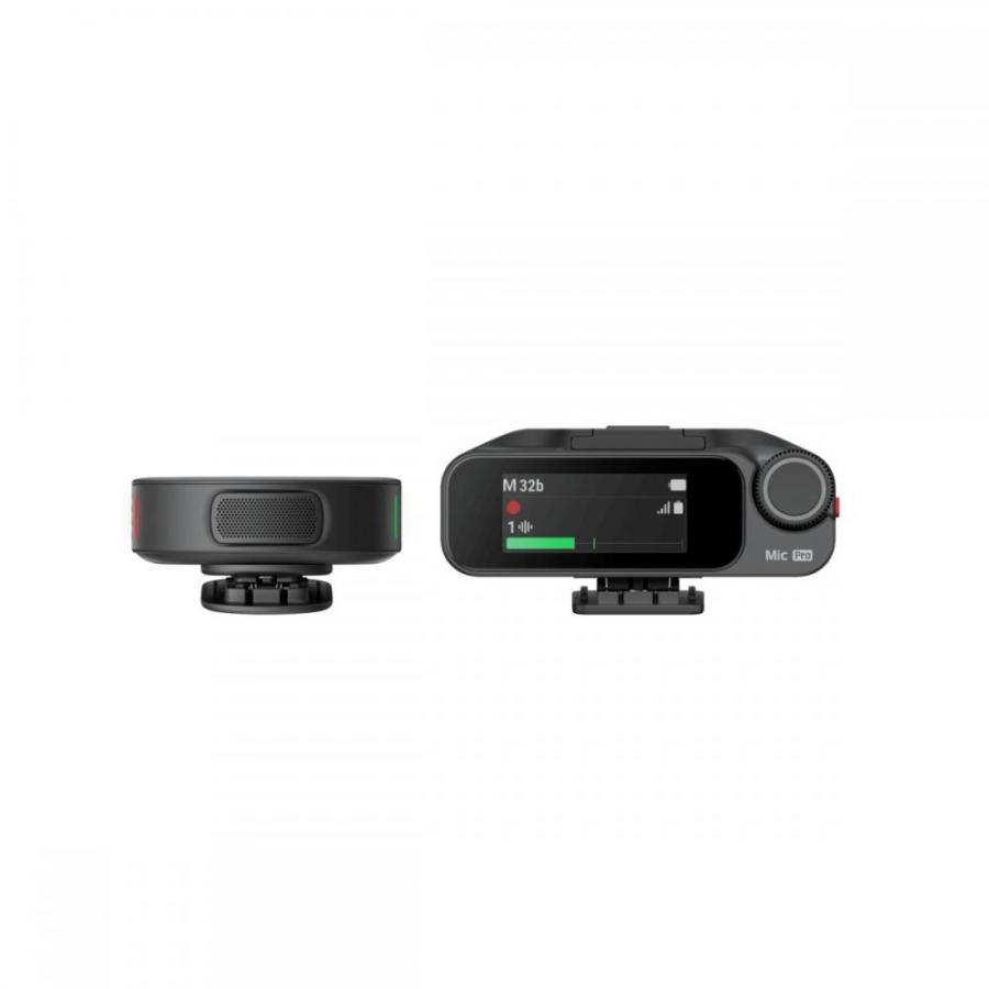 Insta360 Wireless Microphone Pro 1 TX+1 RX - 3-Mic Array, AI Noise Cancel, Custom Display